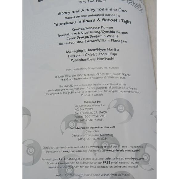 NEW Pokemon Viz Comics Pikachu Shocks Back 4 Manga Nintendo 1999 Vintage - Picture 11 of 12
